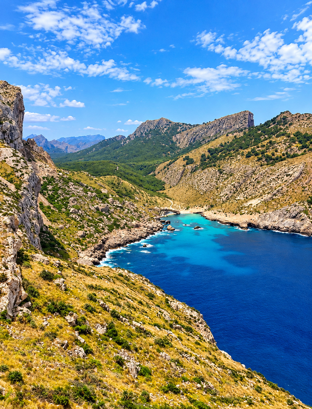 Plaża Cala Figuera na Połwyspie Formentor na Mallorca