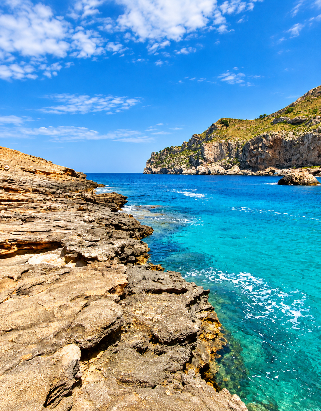 Plaża Cala Figuera na Połwyspie Formentor na Mallorca