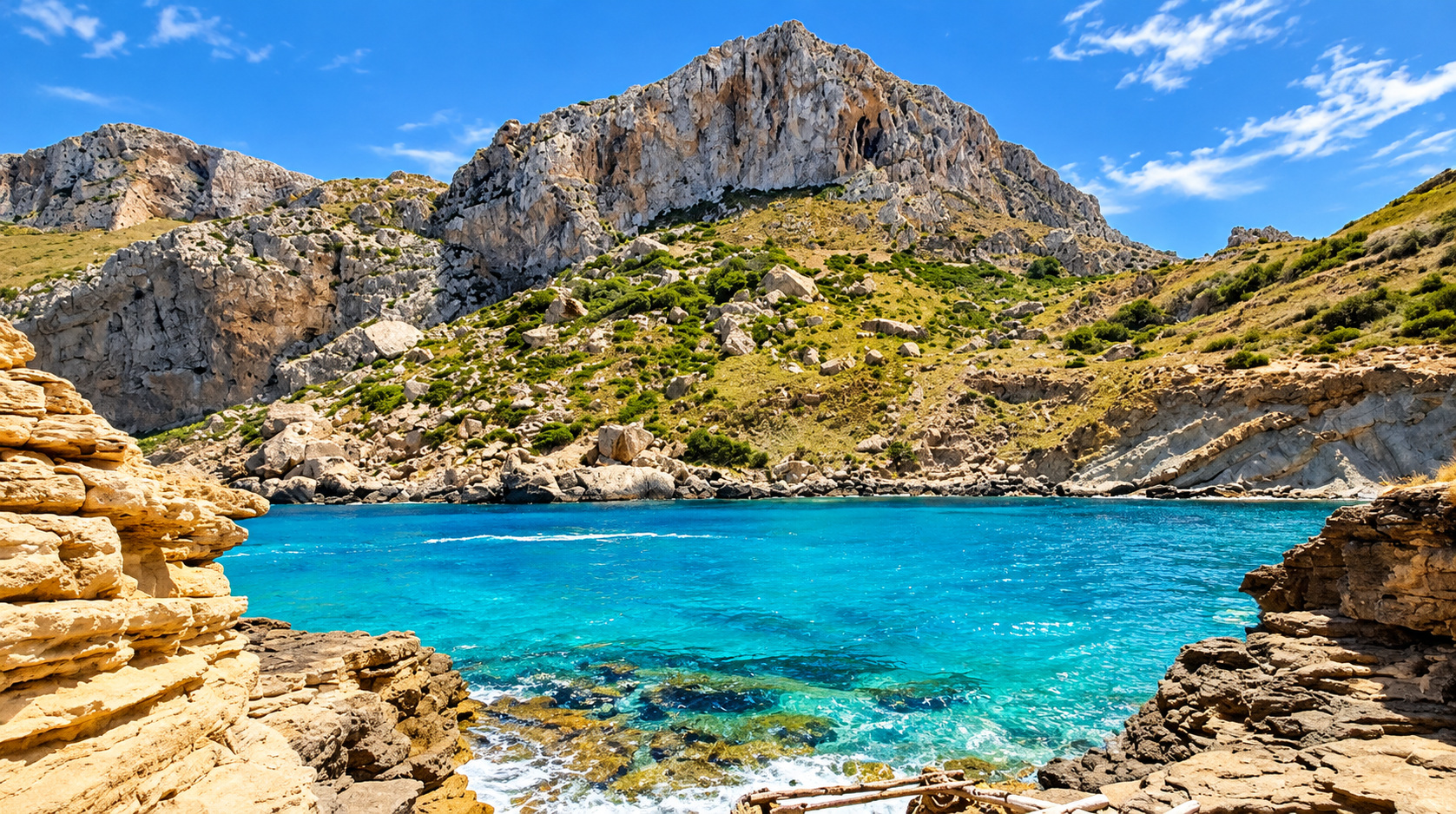 Plaża Cala Figuera na Połwyspie Formentor na Mallorca