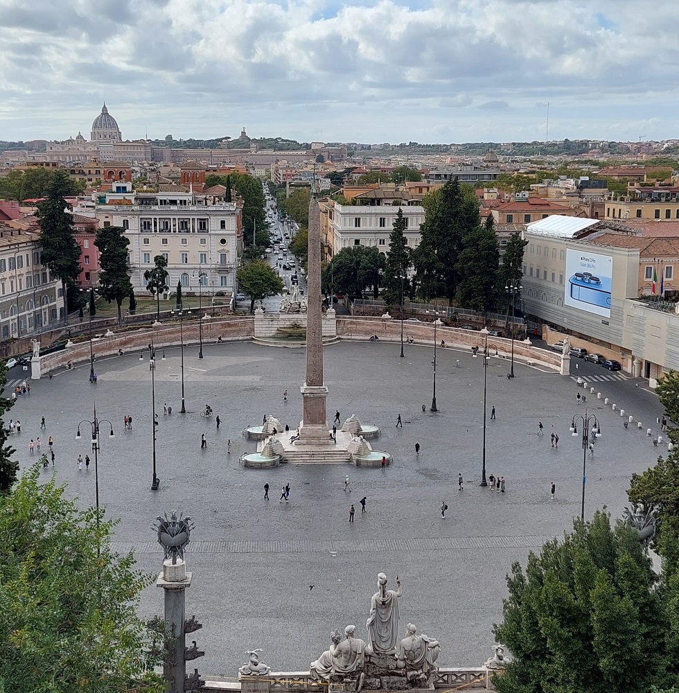 Punt widokowy z tarasu widokowego w Rzymie