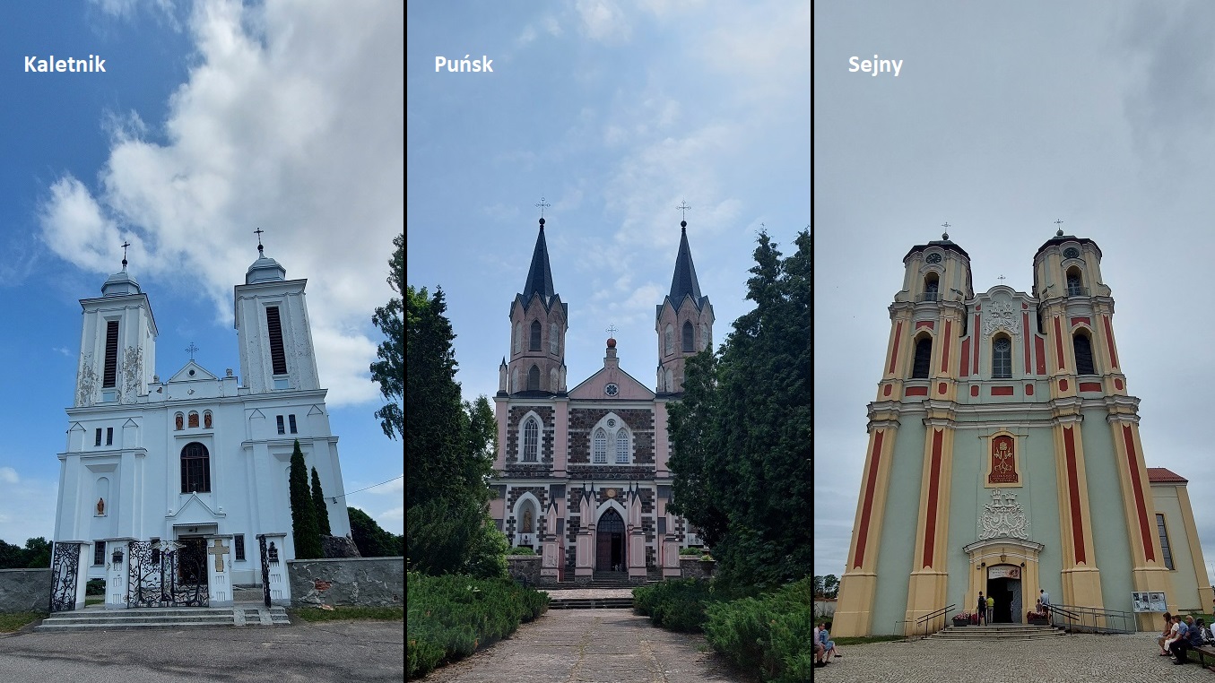 Kościół w Kaletniku, Puńsku i Sejnach